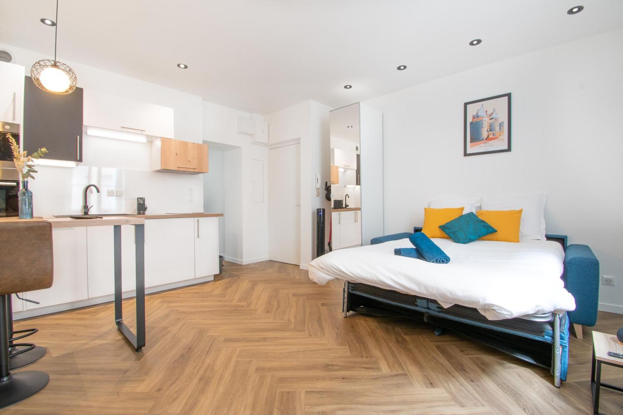 L'Appartement Des Ducs Avec Baignoire Double Nantes Exterior foto